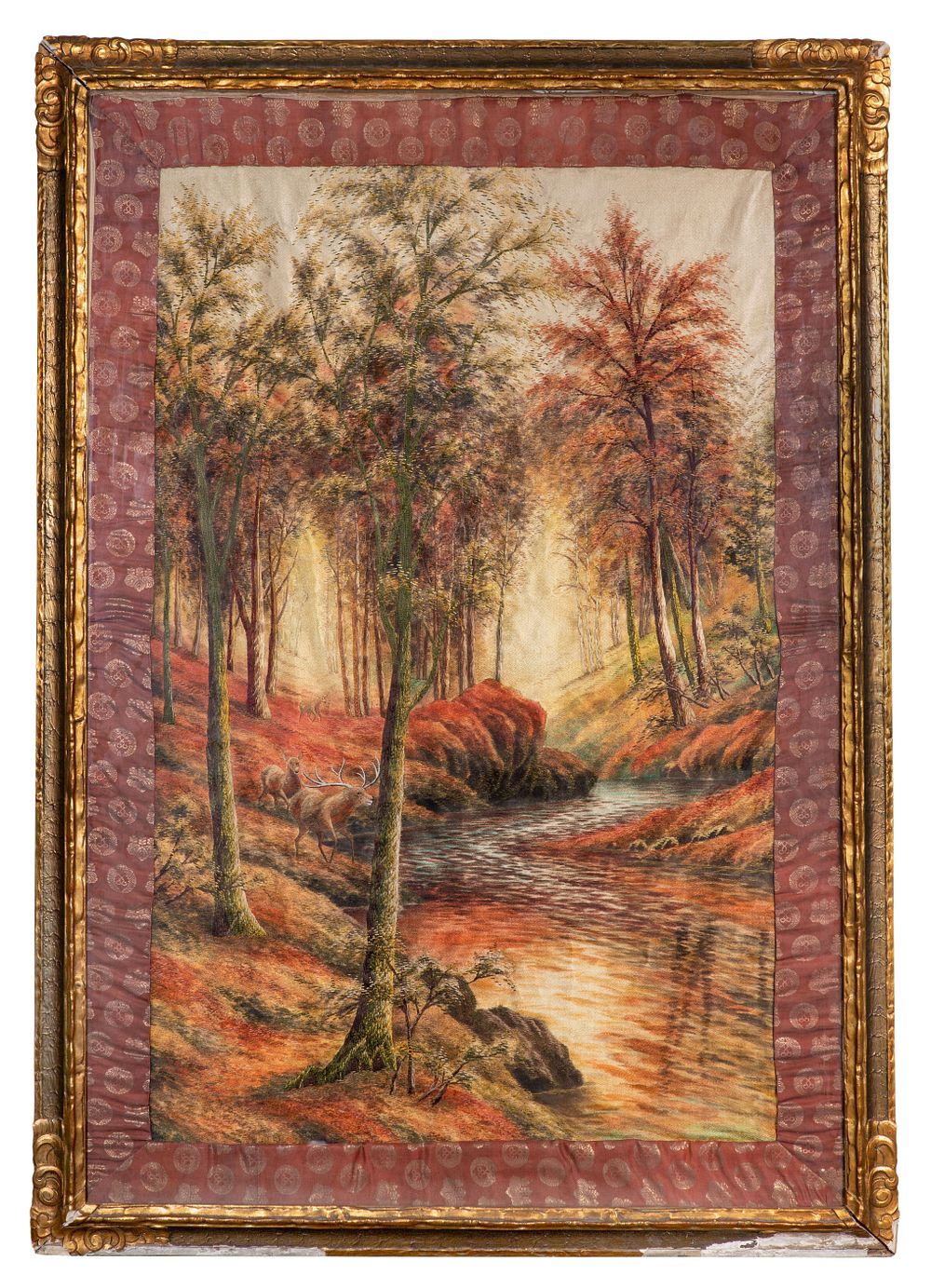 Lot 510: Japanese Embroidered Silk Textile