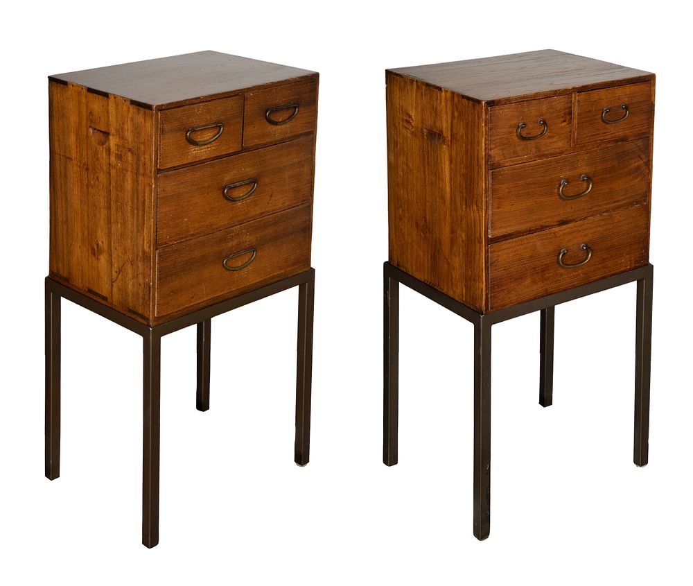 Lot 518: Japanese Hardwood Chests on Frames