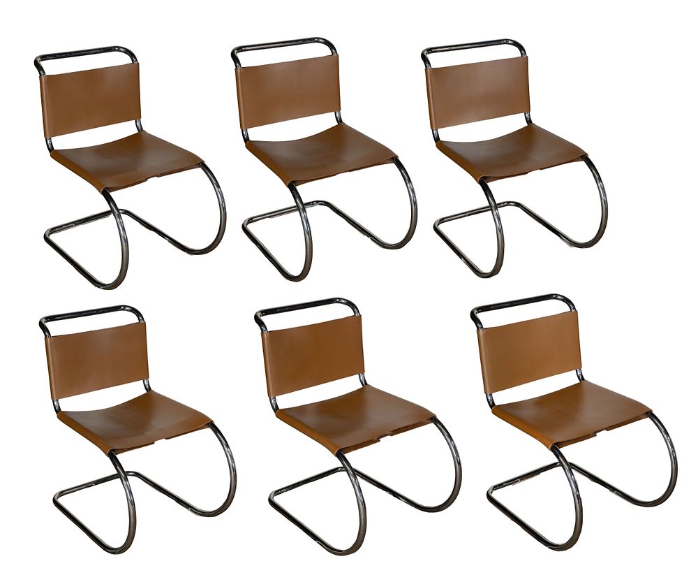 Lot 520: Attributed to Mies Van Der Rohe (German / American, 1886-1969) MR Side Chair Collection