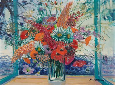 Michel Henry - Michel Henry (French, 1928-2016) 'Le Bouquet de Californie' Oil on Canvas Undated 
