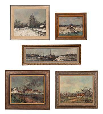 Michel Girard - Michel Girard (French, b.1939) Oils on Canvas (5) undated items, all signed 
