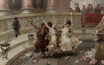 Virgilio Tojetti - After Virgilio Tojetti (American, 1851-1901) Oil on Canvas 1891, signed lower 