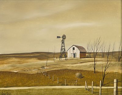 Gene Speck - Gene Speck (American, b.1937) Oil on Board Undated, signed lower left, depicting a 