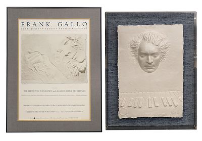 Frank Gallo - Frank Gallo (American, 1933-2019) Cast Paper Relief (2) total items including an 