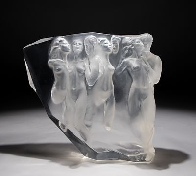 Frederick Hart - Frederick Hart (American, 1946-1999) 'Gerontion' Acrylic Sculpture 1983, engraved 
