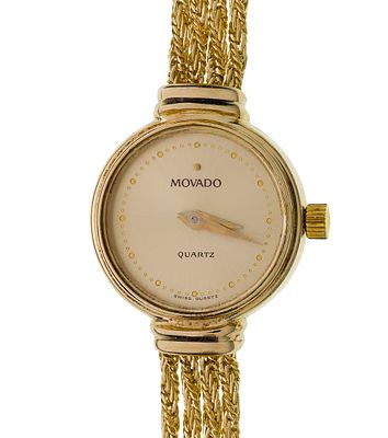 Movado - Movado 14k Yellow Gold Case and Band Wristwatch Model D43, serial #7825256 dating to 