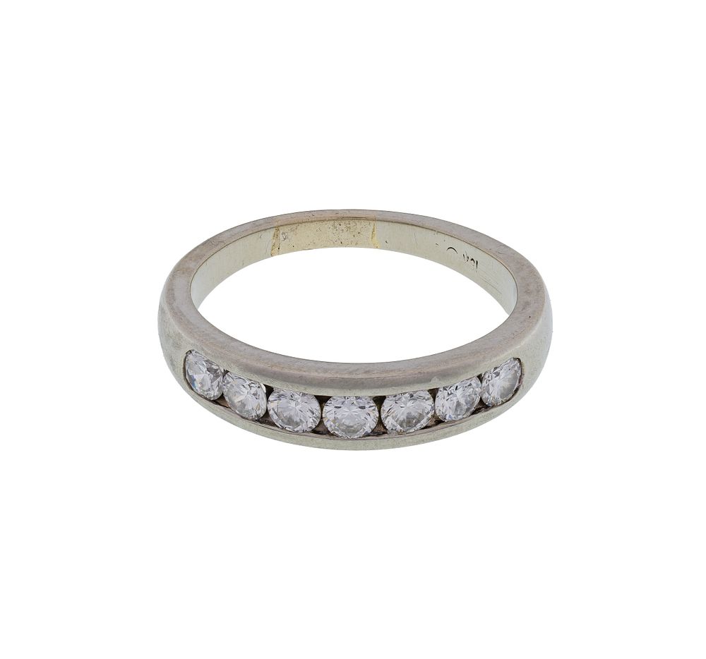 Lot 287: 18k White Gold and Diamond Ring