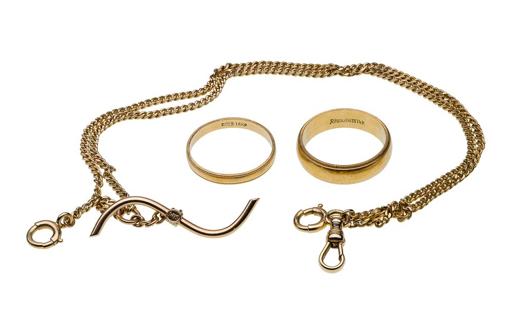 Lot 292: 14k Yellow Gold Jewelry Assortment