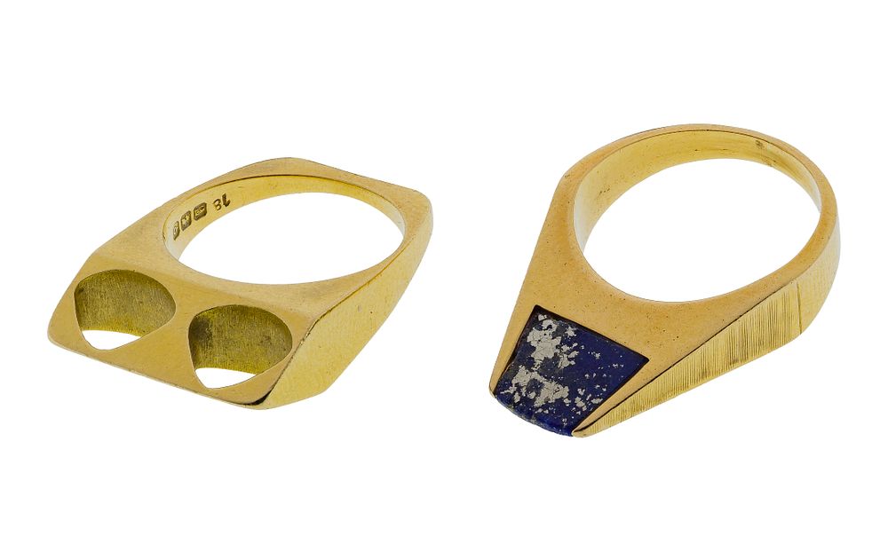 Lot 294: 18k Yellow Gold Rings