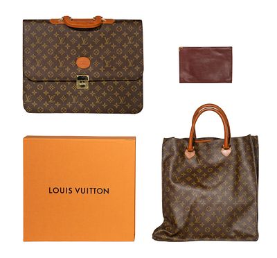 Louis Vuitton - Louis Vuitton and Cartier Assortment (3) items including a Laguito briefcase 