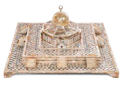 Dome of the Rock Muslim Shrine Jewelry Box A handmade model of the Al-Aqsa Mosque in Jerusalem 