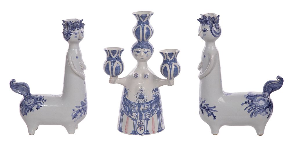 Lot 341: Bjorn Wiinblad (Danish, 1918-2006) Candle Holder Assortment