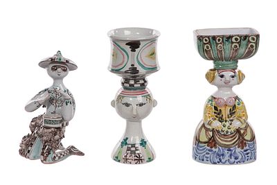 Bjorn Wiinblad - Bjorn Wiinblad (Danish, 1918-2006) Pottery Assortment (3) items including (2) 