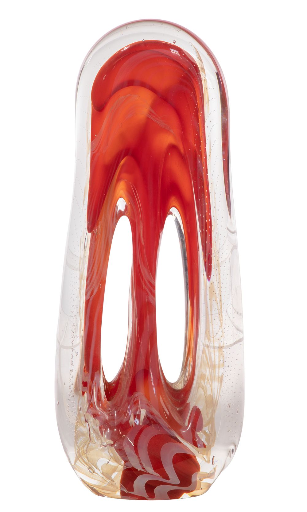Lot 344: Rollin Karg (American, b.1944) Art Glass Sculpture