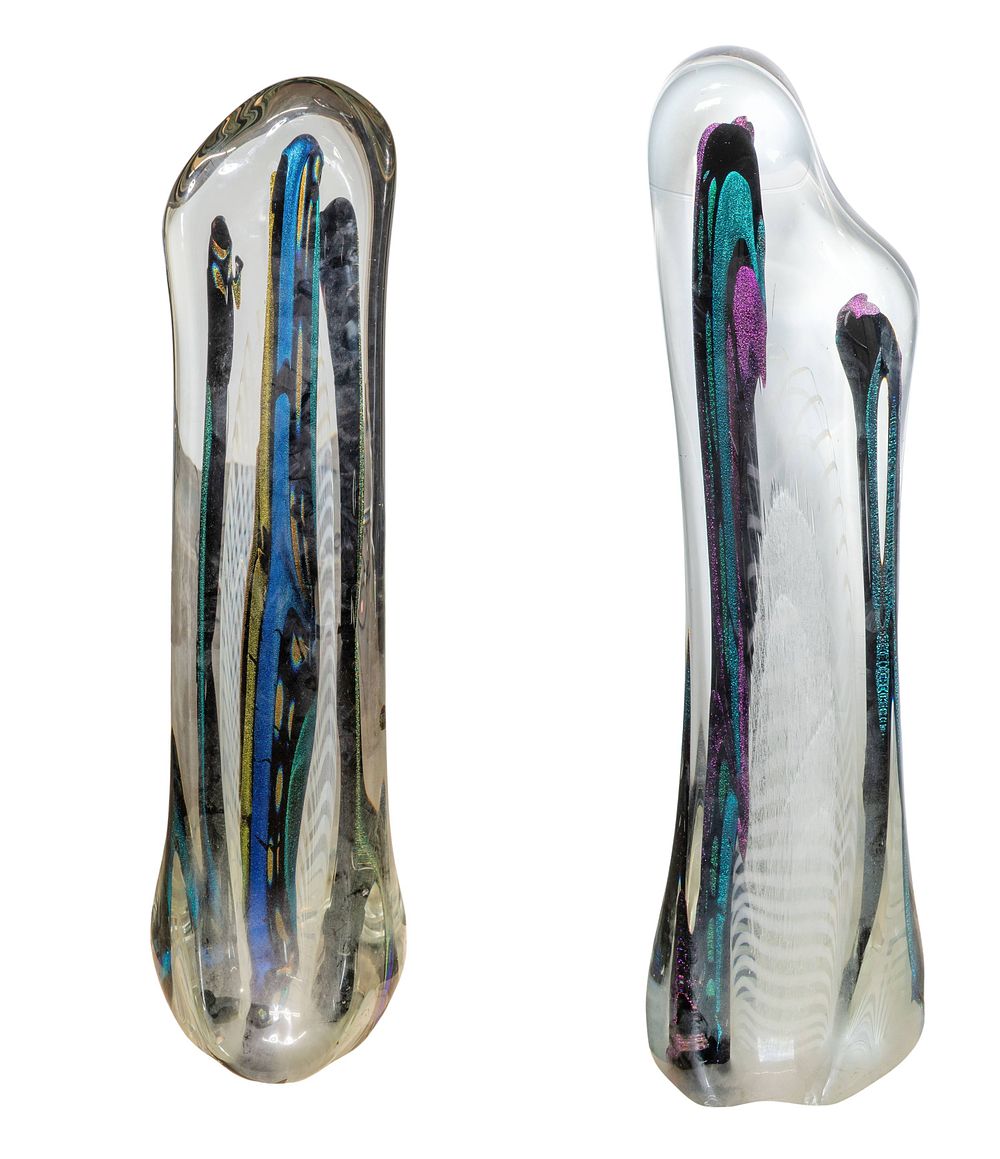 Lot 346: Rollin Karg (American, b.1944) Art Glass Sculptures
