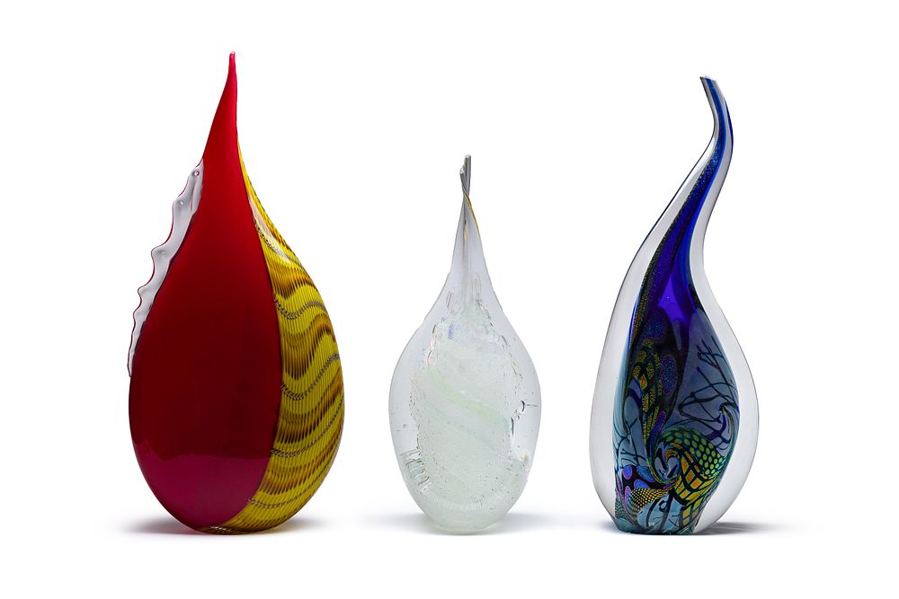 Lot 347: Attributed to Rollin Karg (American, b.1944) Art Glass Assortment