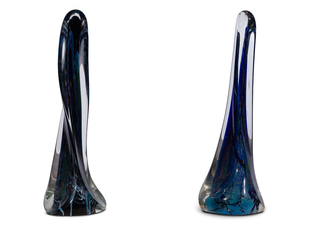 Lot 350: Attributed to Rollin Karg (American b.1944) Art Glass Sculpture