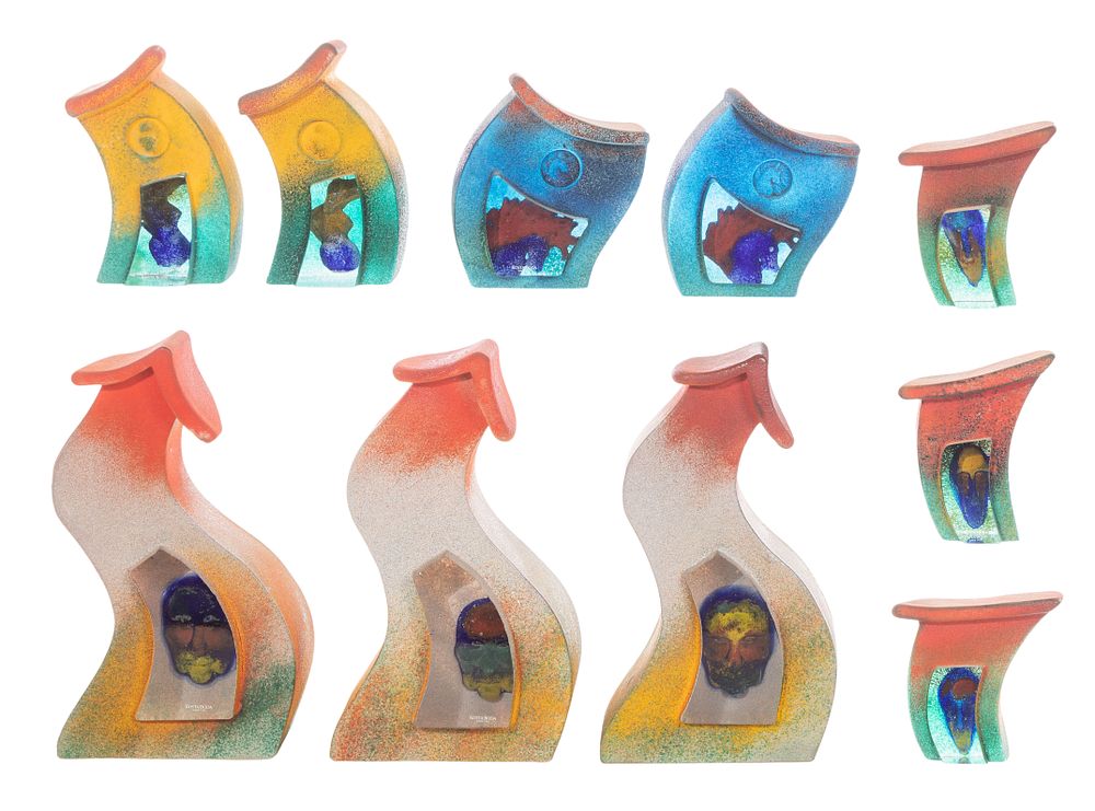 Lot 354: Kjell Engman for Kosta Boda Art Glass Sculpture Assortment