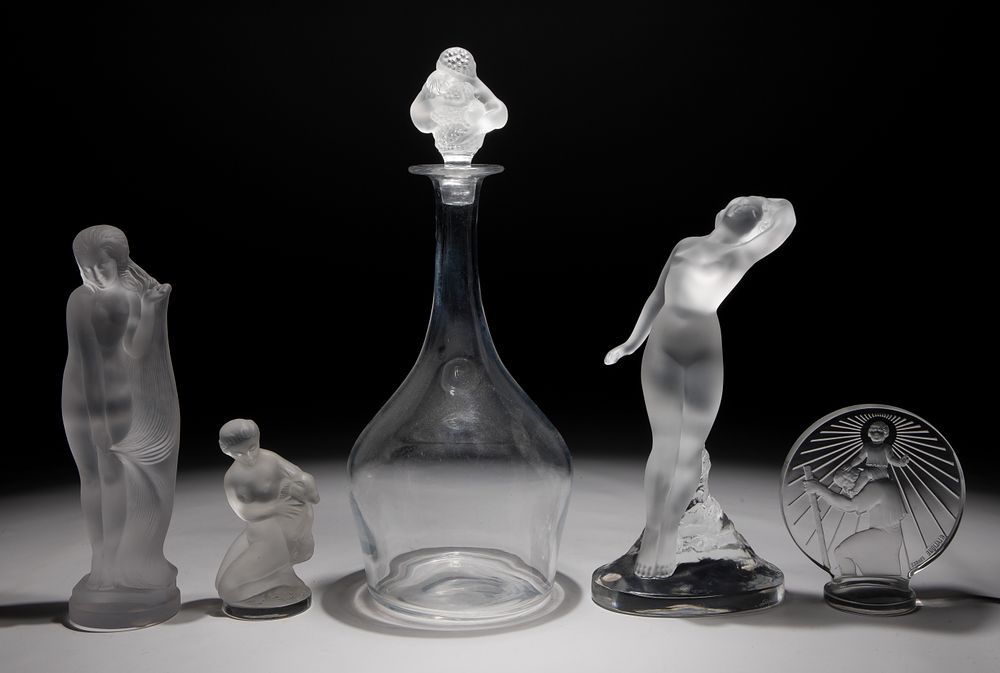 Lot 361: R. Lalique Car Mascot and Crystal Assortment