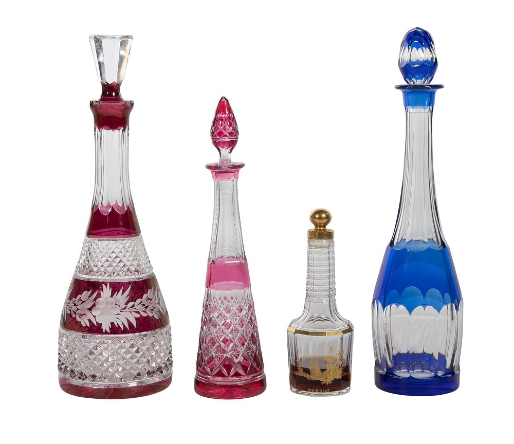 Lot 363: Baccarat and Cut-to-Clear Decanter Assortment