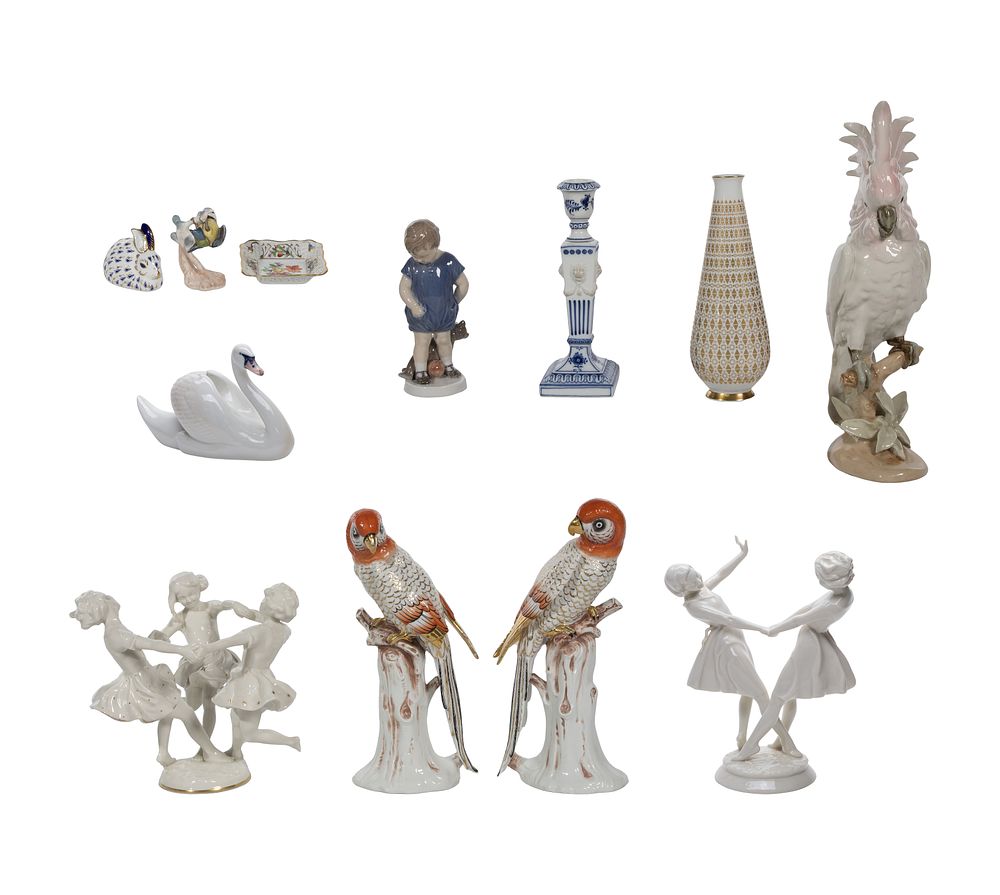 Lot 384: European Porcelain Figurine Assortment