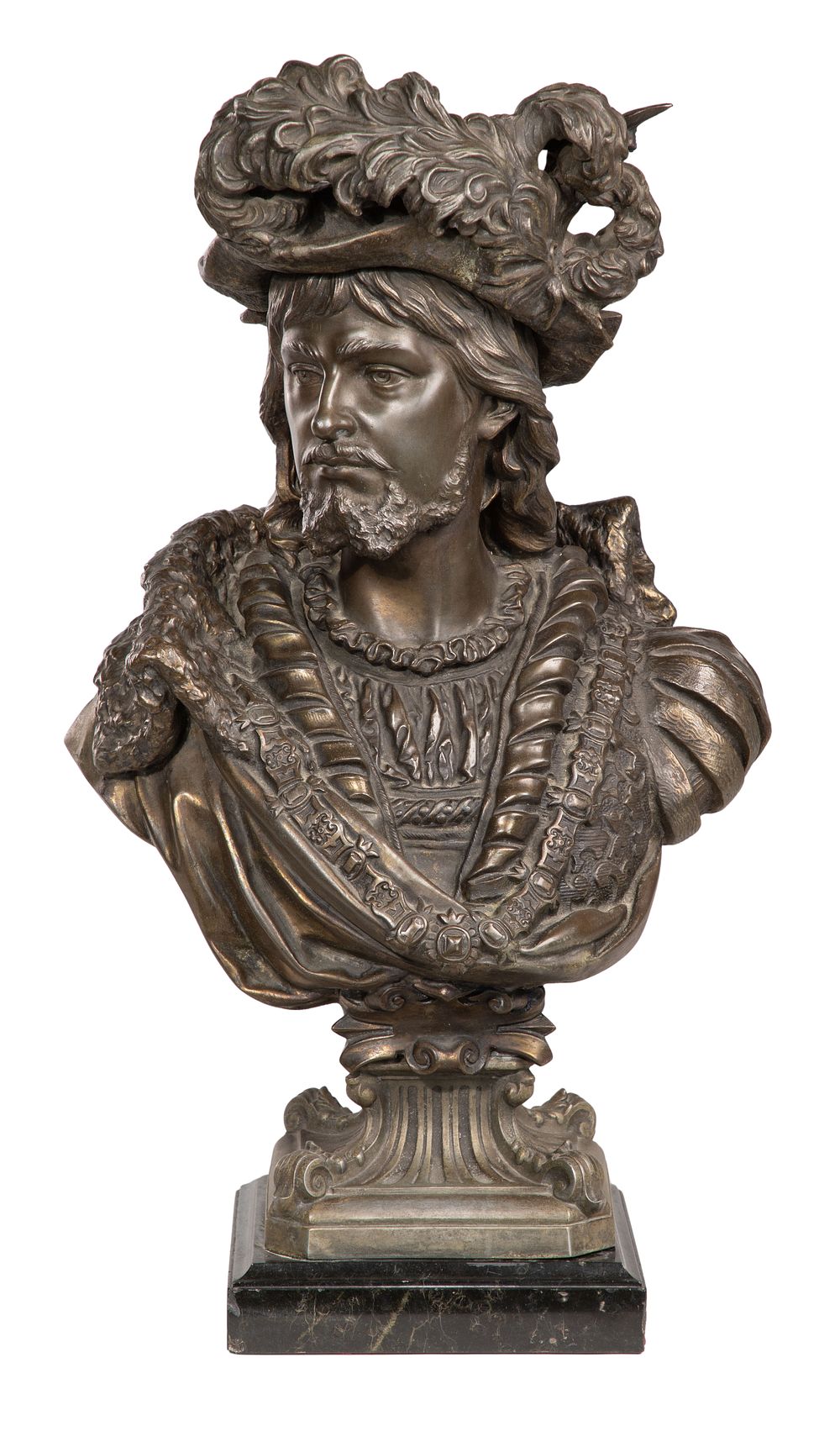 Lot 392: Bronze Bust of a Gentleman