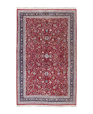 Persian Wool Rug Palatial size in the Isfahan style, having an abstract floral and geometric 