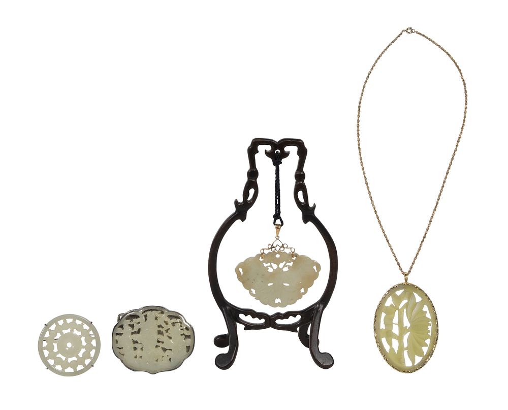 Lot 429: Nephrite Jade Jewelry Assortment