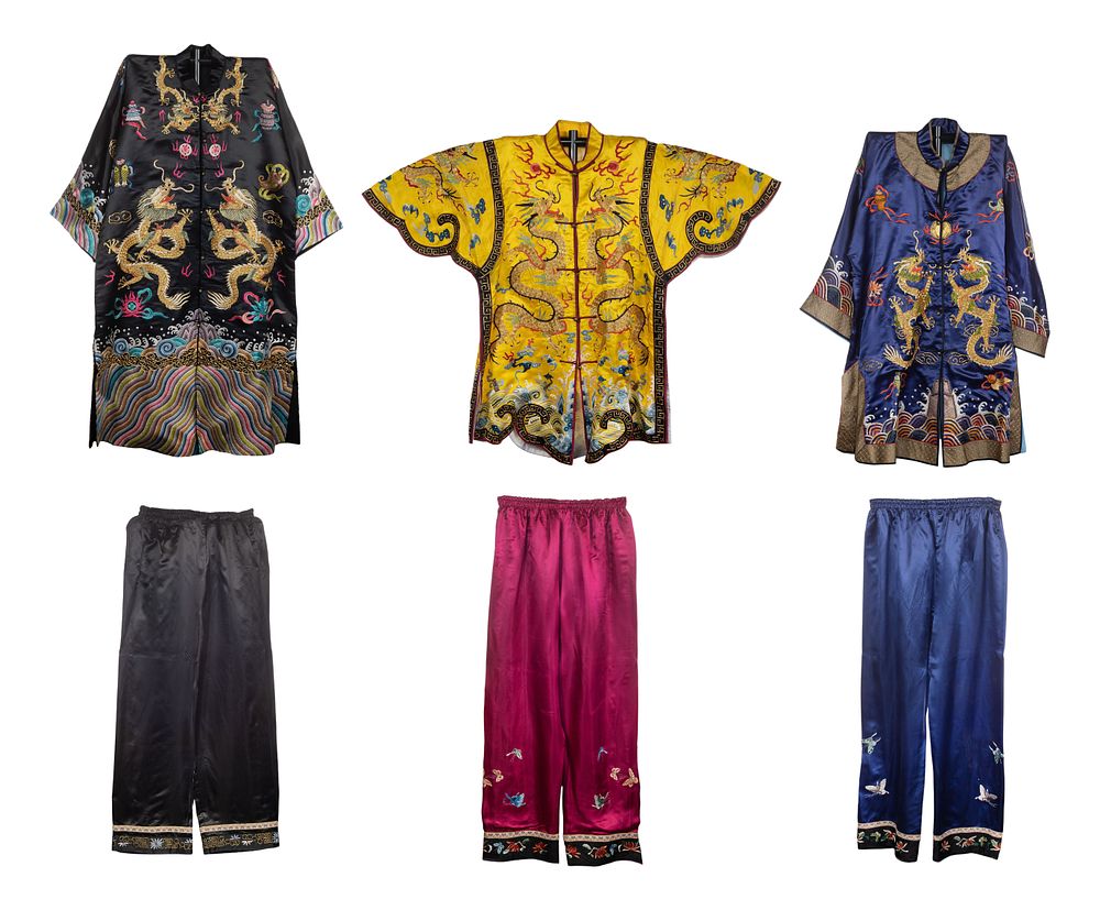 Lot 430: Chinese Silk Dragon Robe Assortment