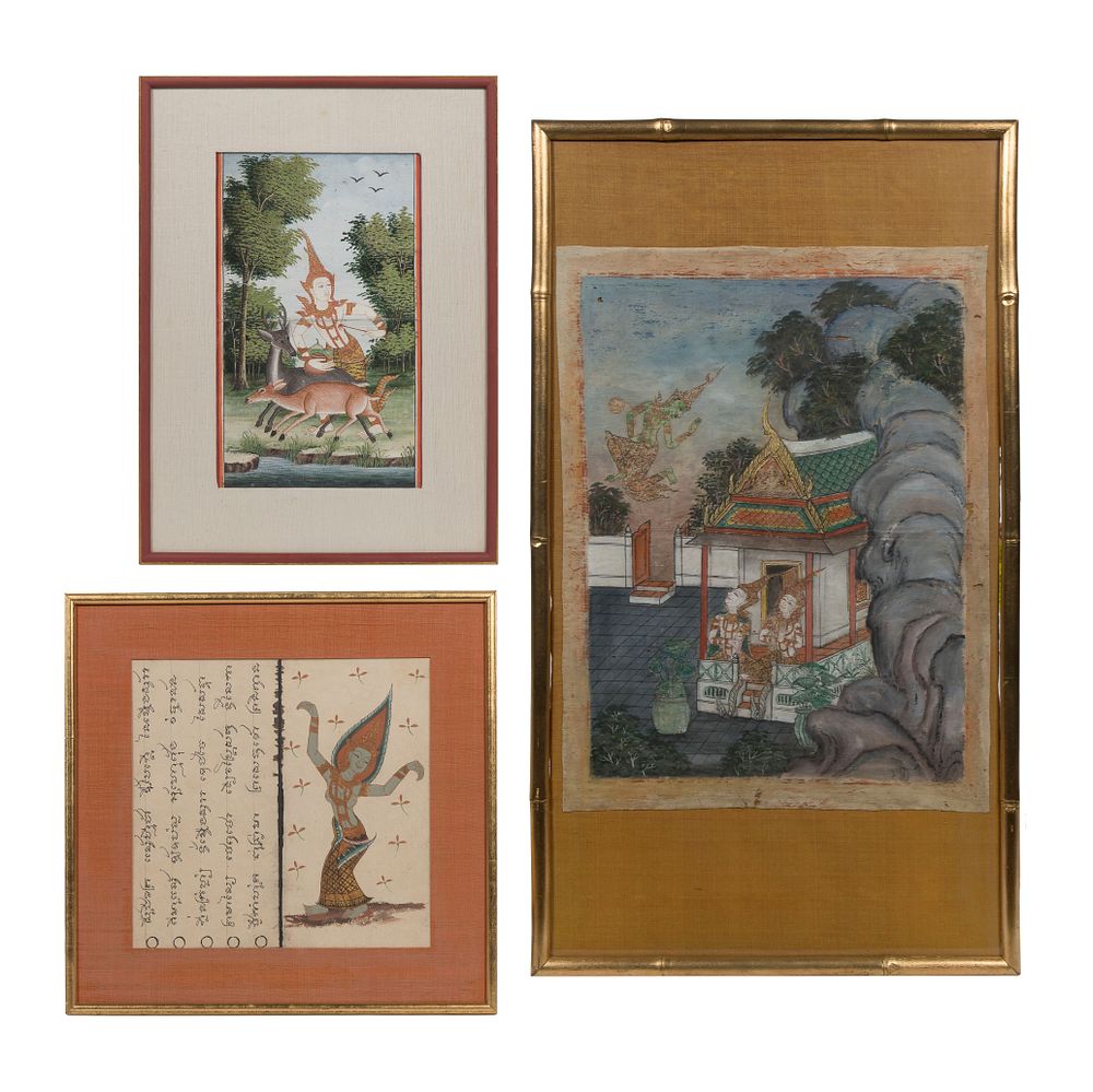 Lot 440: Southeast Asian Thai Gouache Assortment