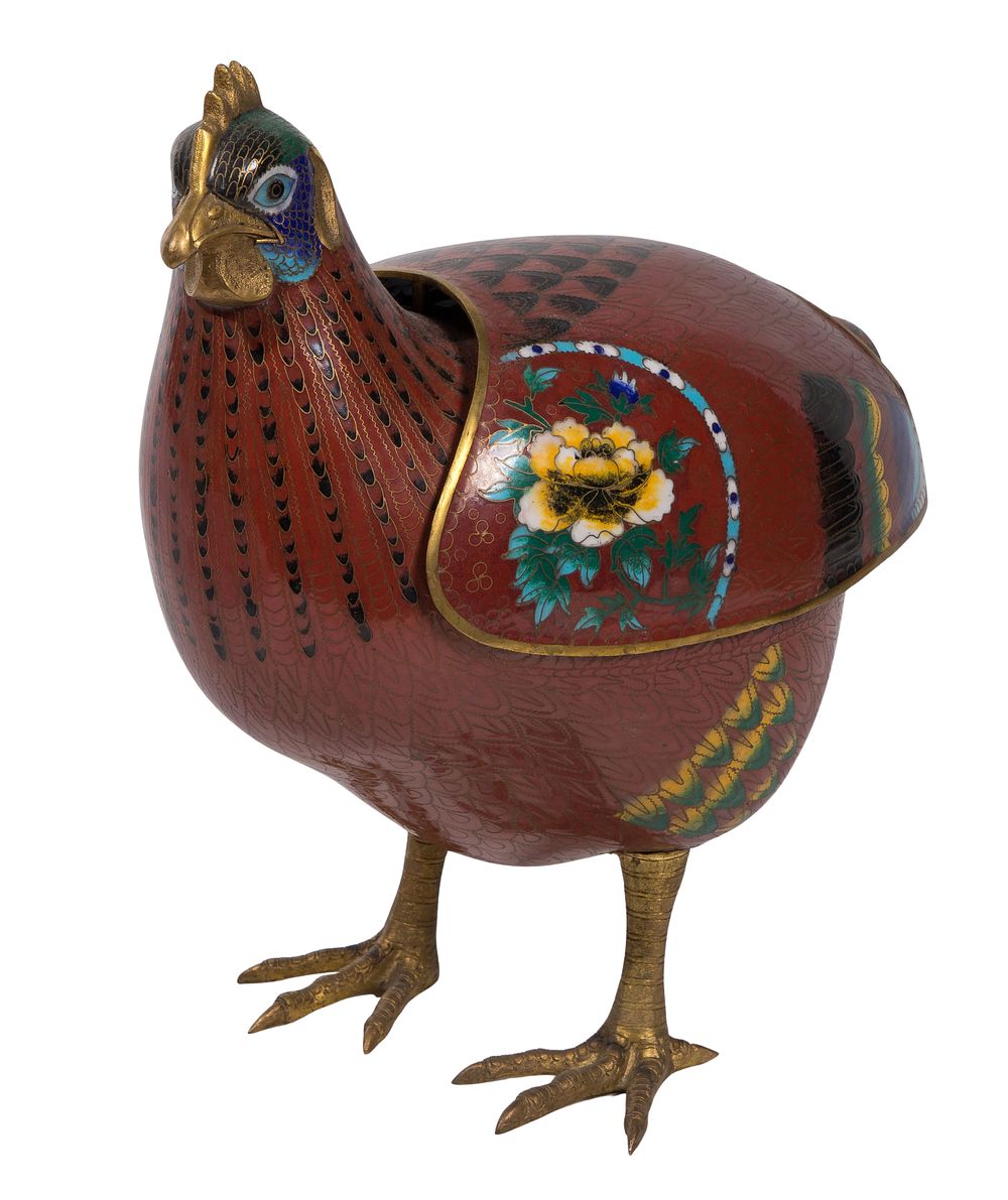 Lot 443: Asian Cloisonne Chicken