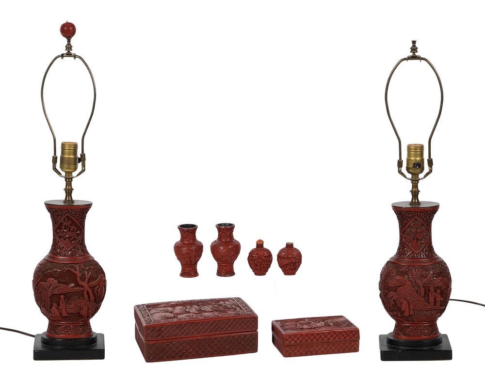 Lot 448: Cinnabar Style Decorative Assortment