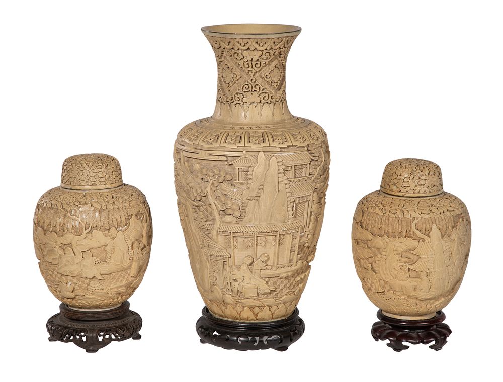 Lot 449: Chinese Resin Urn and Vase Assortment