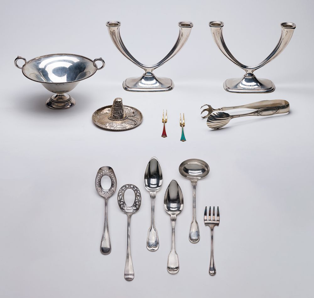 Lot 450: Silver Table Article Assortment