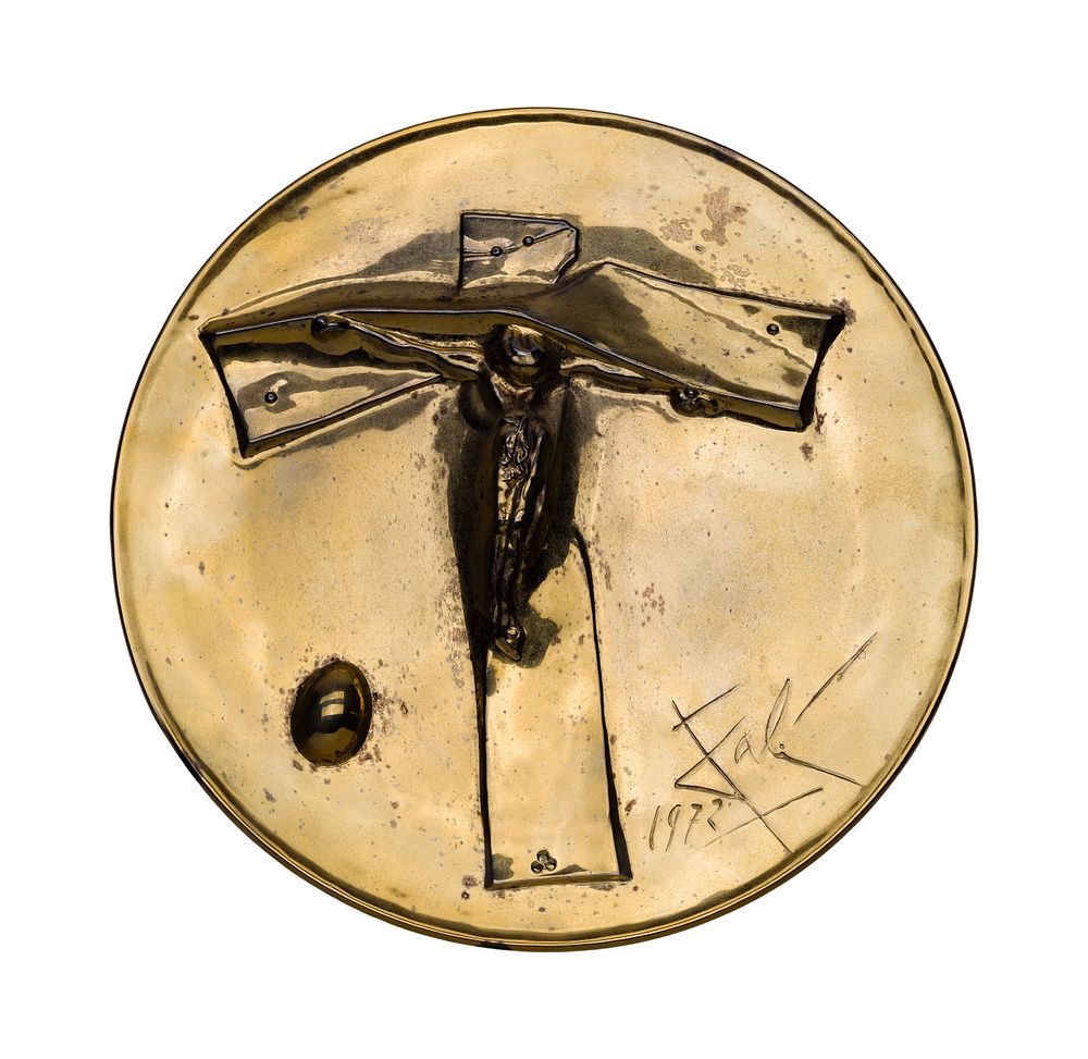 Lot 452: The Lincoln Mint Salvador Dali 'Easter Christ' Sterling Silver Plate