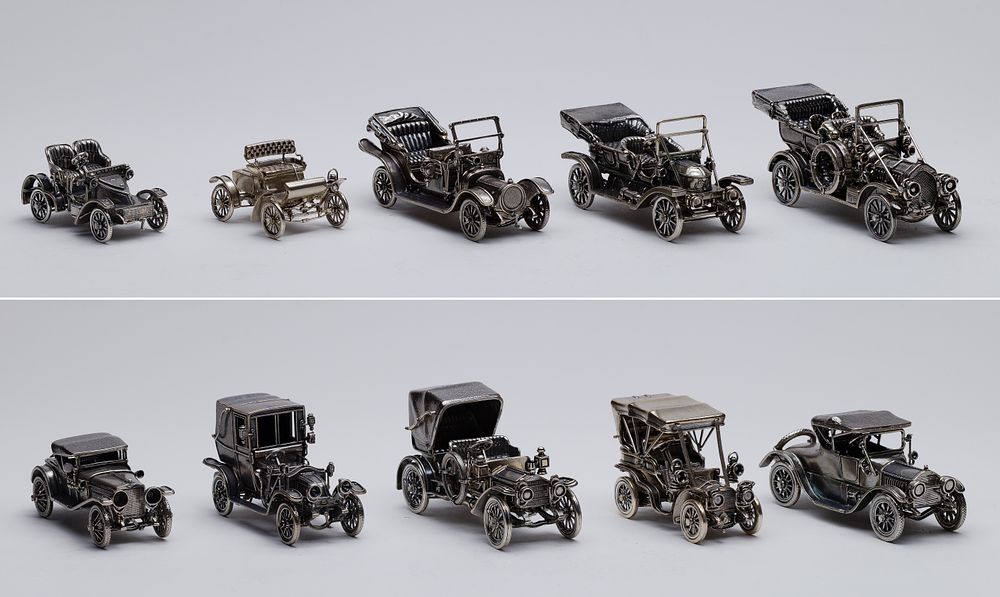 Lot 453: Franklin Mint Sterling Silver Car Assortment