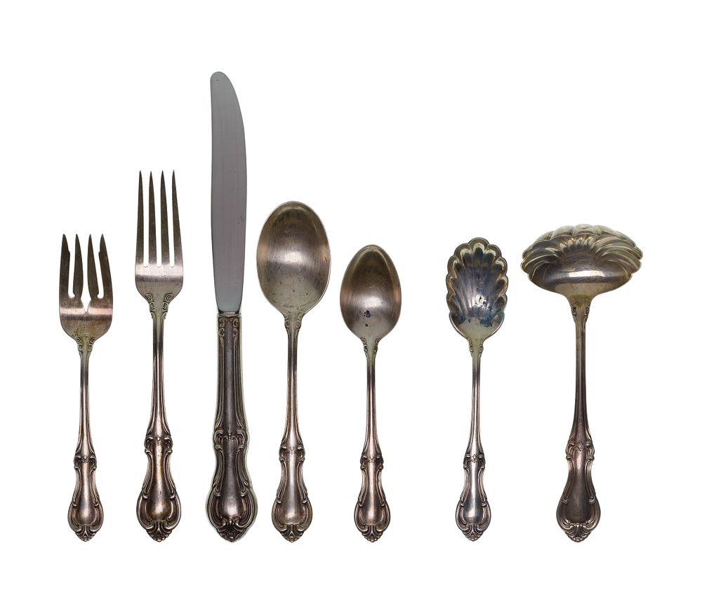 Lot 457: International Joan of Arc Sterling Silver Flatware Service