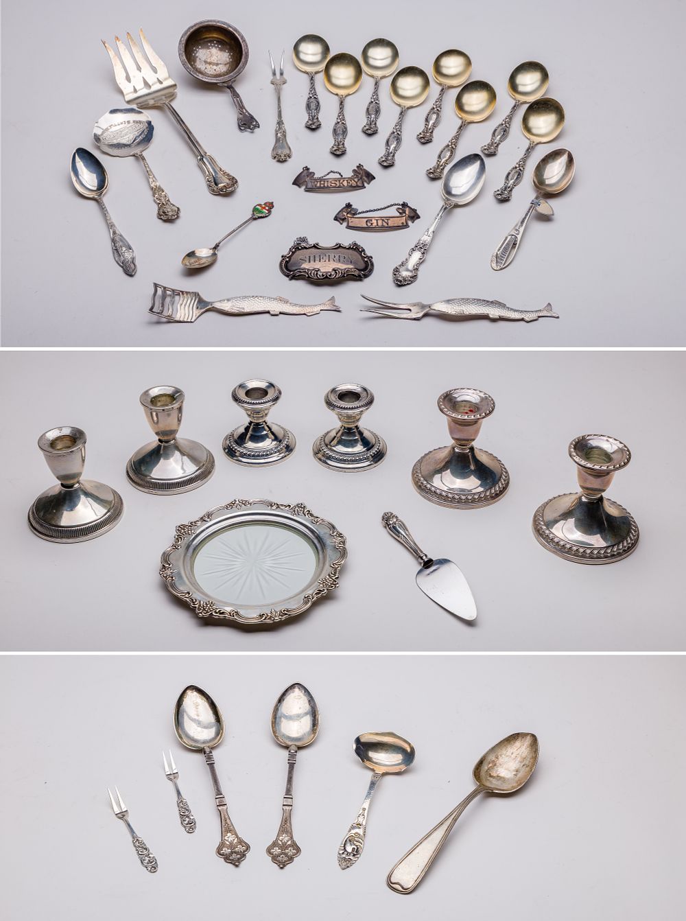Lot 462: Sterling Silver and European Silver (830) Object Assortment