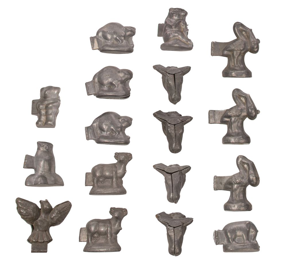 Lot 471: Pewter Animal Form Chocolate and Ice Cream Molds