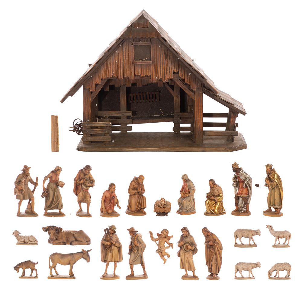 Lot 490: Anri Christmas Nativity Set