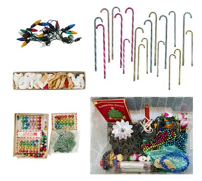 Nostalgic Holiday Decoration Assortment Approximately (30) items of various shapes, sizes 