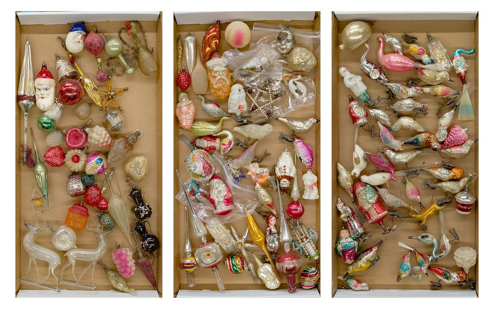 Lot 500: Antique and Vintage Holiday Ornament and Tree Topper Assortment