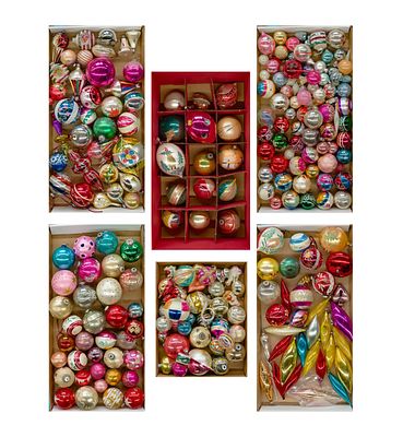 Holiday Ornament Assortment Approximately (230) items of various sizes, colors and shapes 