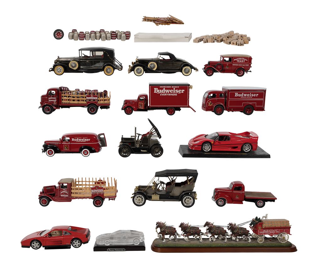 Lot 519: Danbury Mint Budweiser Model Trucks