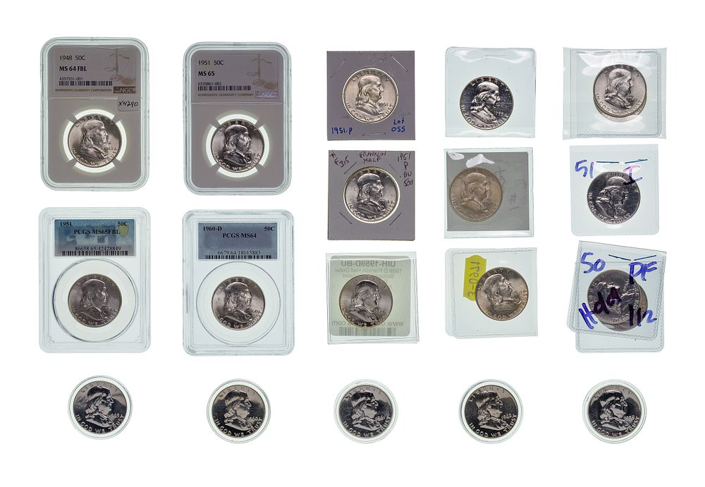 Lot 533: Franklin 50c Collection
