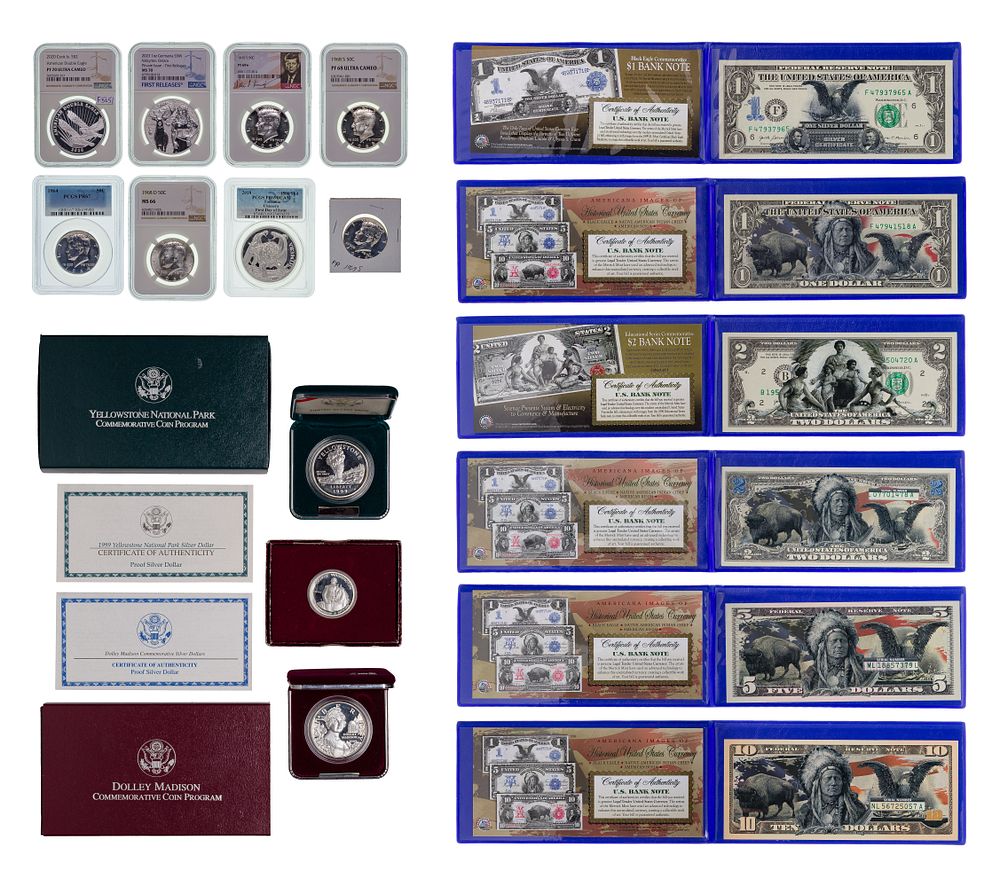 Lot 551: United States and World Coin and Currency Assortment