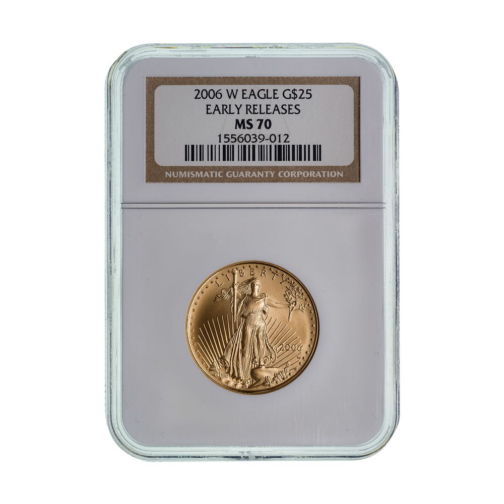 Lot 581: 2006-W $25 Gold Eagle MS-70 NGC