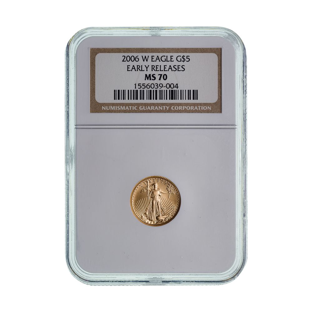 Lot 582: 2006-W $5 Gold Eagle MS-70 NGC