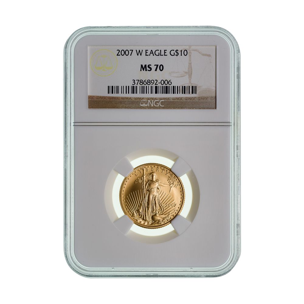 Lot 584: 2007-W $10 Gold Eagle MS-70 NGC