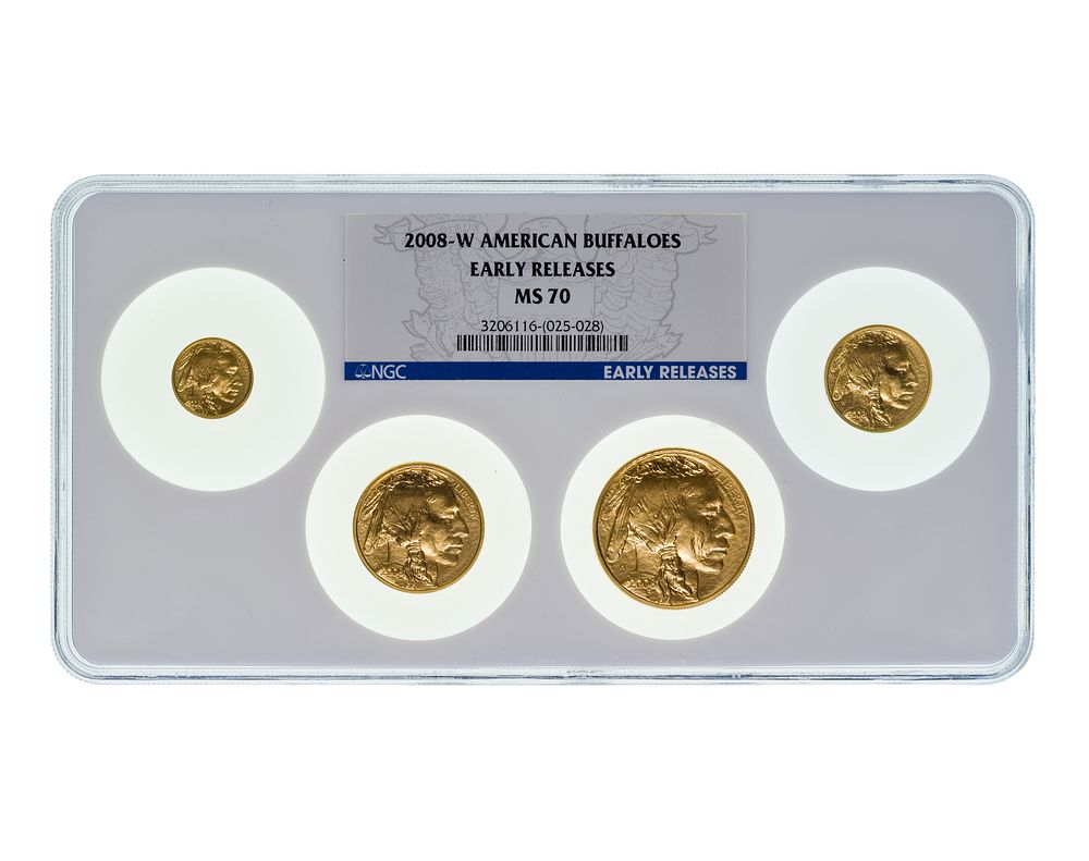 Lot 592: 2008-W American Buffaloes MS-70 NGC